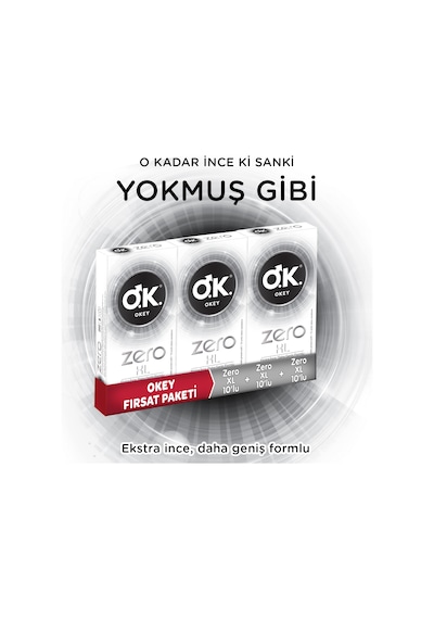 Okey Zero XL Prezervatif 3 x 10'lu