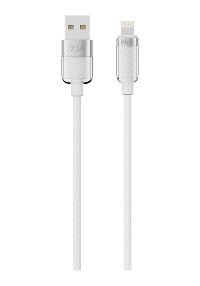 Knit Glam 2.1A Hızlı Şarj Destekli Usb-A To Lightning Şarj Ve Data Aktarım Kablosu 1 Metre Beyaz