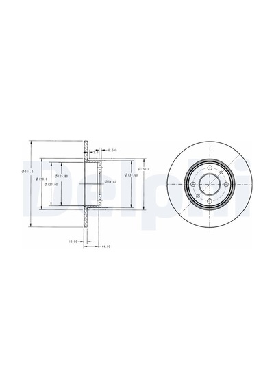 Fren Disk - Fiat Bravo, Stilo, Croma, Multipla, Linea, 164 - Delphı-bg2322