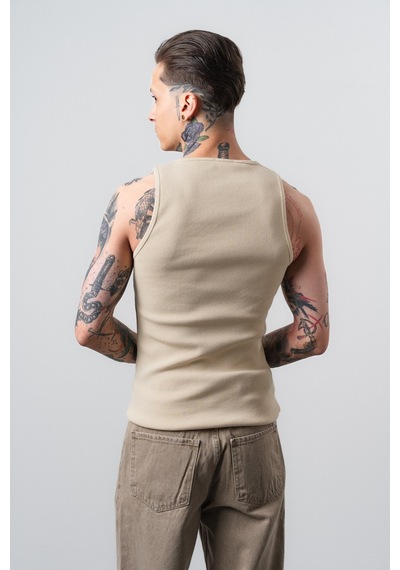 Respire Erkek Tank Top Atlet Bej
