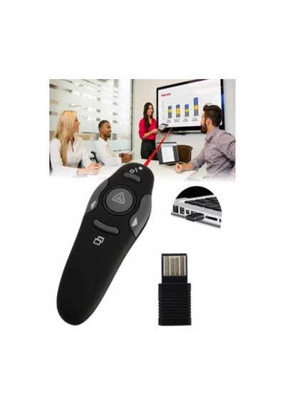 Store Profesyonel Laser Pointer 2.4ghz Usb Kablosuz Projeksiyon Sunum Kumandası Çok Renkli