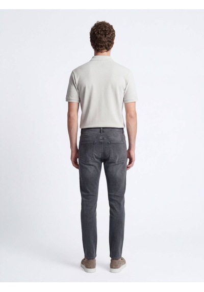 Kip Koyu Yeşil Slim Fit Denim Pamuk Karışımlı Pantolon