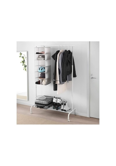 Ikea 7 Bölmeli Stuk Depolama Beyaz Gri 803.708.70 Boyut 11 ¾x11 ¾x35 ½