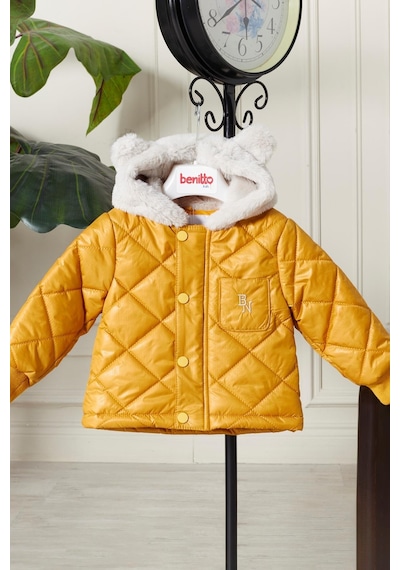 Benittokids Erkek Bebek Çocuk Kulaklı Kapüşonlu Mont 51323 Sarı