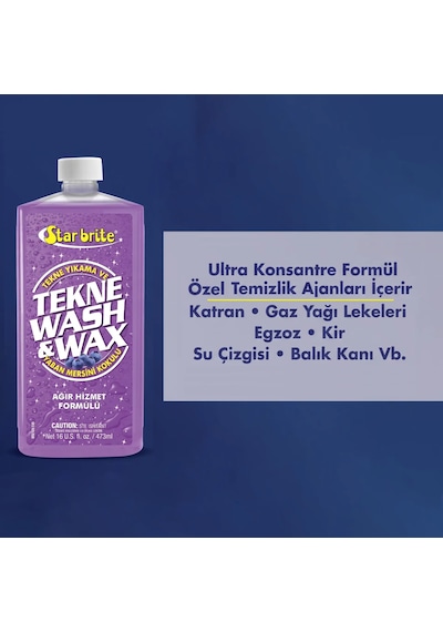Starbrite - Konsantre Tekne Temizleyici Ve Cila 473 Ml : Tek Adımda Temizlik, Polimer Cila Kalkanı Ve Ferah Yaban Mersini Kokusu