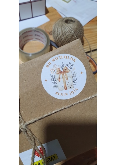 Bu Mutluluk Senin İçin 5x5 Cm 30 Adet Etiket