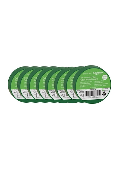 Schneider 2420106 8 Adet 19 Mm X 20 Metre Yeşil İzole Bant