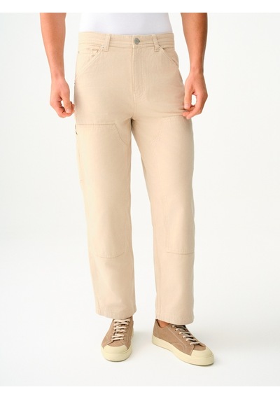 Baggy Fit Erkek Pantolon Bej