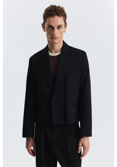 Antioch Crop Fit Blazer Ceket Siyah