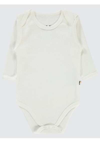 Civil Baby Bebek 3'lü Çıtçıtlı Badi 12-36 Ay Beyaz