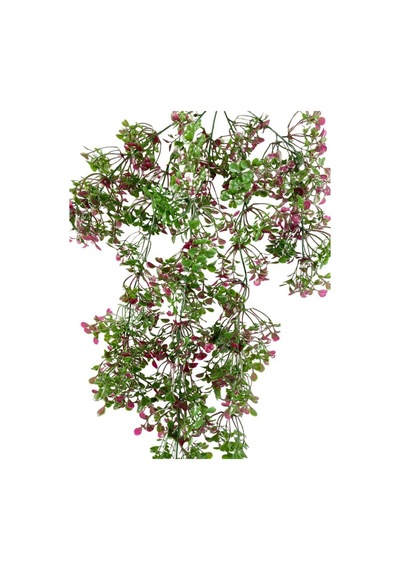 Yapay Çiçek Sarkan Çiçek Bordo Yeşil Fare Kulağı Şimşir Yapay Sarmaşık  60*30cm UV Katkılı Güneşe Dayanıklı