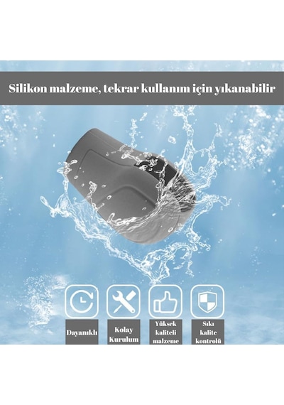 Otomatik Vites Topuzu Kılıfı Universal Silikon Masajlı Geçmeli Üniversal Gri BR6219621 S-416