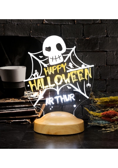 Cadılar Bayramı Halloween Hediyesi, Happy Halloween Led Lamba