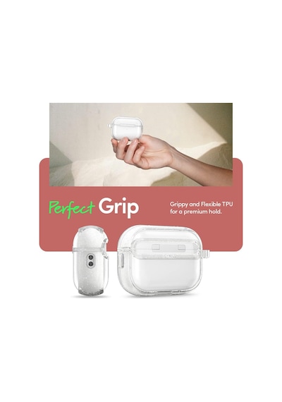 Spigen Ciel By Airpods Pro 2/1 İle Uyumlu Şeffaf Kılıf Shine Clear Glitter - Acs05332