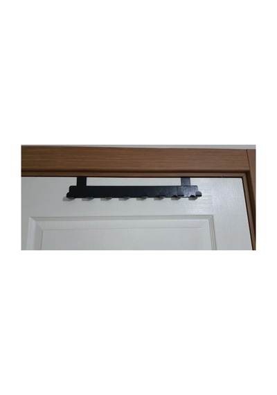 Askılık - Siyah Metal Kapı Arkası Askılık Organizer Mutfak Banyo Askılık Siyah - 927631629 Siyah