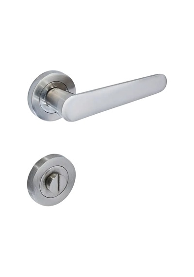 Sese Ada Modeli Rozetli Wc Kapı Kolu Inox Renk 200-204r-02-53