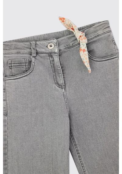 Panço Kız Çocuk Gri Kot Pantolon 2621GK04007