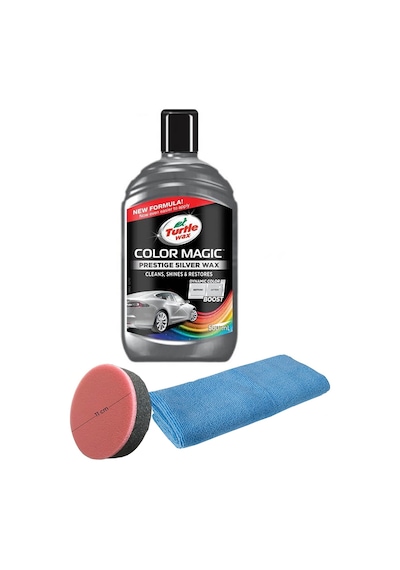 Turtle Wax Renkli Cila Gri 500 Ml Cila Süngeri Ve Mikrofiber Bez