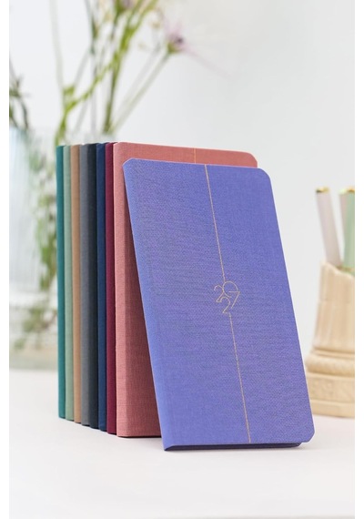 Tr 2027 Yılı Haftalık Keten 9x17 Cm Cep Ajandası 12 Aylık Lila Genel