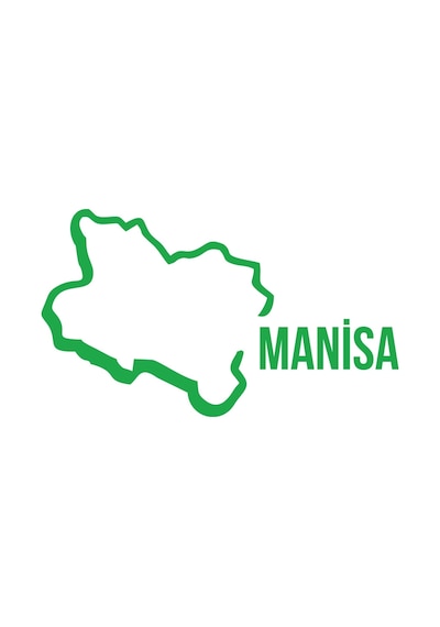 Manisa Harita Araba Sticker 17x17 Cm Yeşil