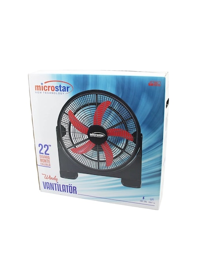 Windy 22 İnç 55cm Fan Vantilatör 2in1 Masa Altı - Duvara Monte 180 Derece 3-kademe Hız 5-pls.kanat Hc-1045 Go-53-vice 00347