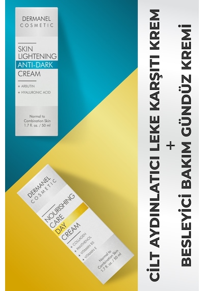 Dermanel Besleyici Bakım Gündüz Kremi 50 ML + Dermanel Cilt Aydınlatıcı Leke Karşıtı Krem 50 ML