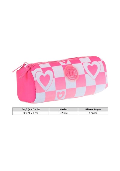 Kaukko İki Bölmeli Kız Çocuk Okul Kalem Çantası - Pembe Mavi - K2699 Pembe - Mavi