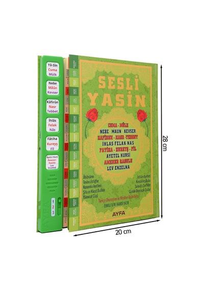 Sesli Yasini Şerif - Rahle Boy - 224 Sayfa - Yeşil Renkli - Ayfa