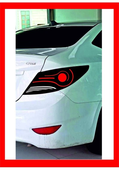 Hyundai Accent Blue Stop Farı Led Görünümlü Folyo Kaplama - Stop Kaplama Yeni Trend