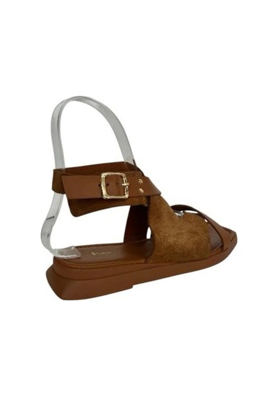 Kemal Tanca 862 M-634 Kadın Hakiki Deri Sandalet Taba