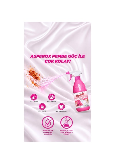 650 Ml Pembe Güç Leke Çıkarıcı Sprey Konsantre Formül İle Etkili Temizlik X4