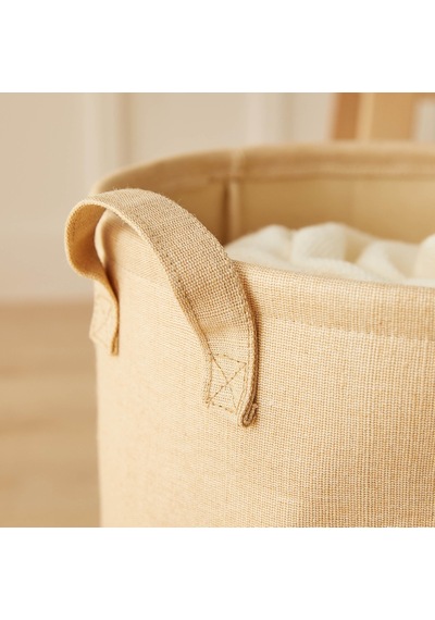 Ocean Home Textile Çocuk Odası Sevimli Aslan Jüt Dokuma Kumaş Oyu Bej