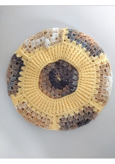 Kemzey Handmade El Yapımı Ressam Beresi , Kadın Ressam Bere, Renkli Kadın Bereleri Açık Sarı
