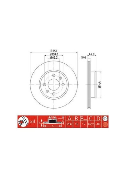 Ioto -10205-30302 Fren Aynası Ön 256mm Getz 1.5 Crdı 2002- Mrmoem-1060293