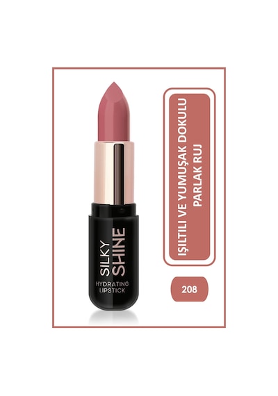 Golden Rose Silky Shine Hydrating Lipstick Nemlendirici Parlak Ruj No:208
