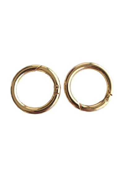 Angel Çanta Aksesuar İkili 2.5 Cm Light Gold Renk Yaylı Halka Örgü Çanta İçin
