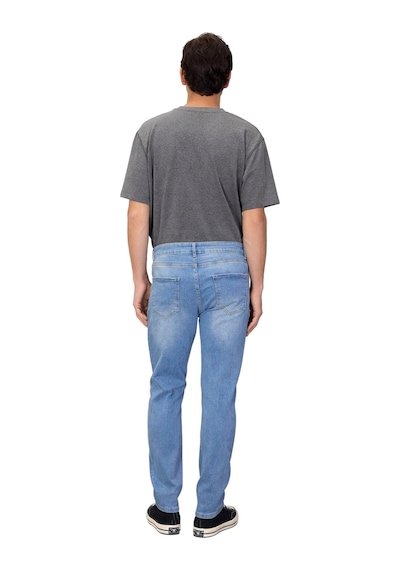 Ersefa Erkek Slim Fit Yırtık Detaylı Denim Pantolon Açık Fonksiyonel Day Açık Mavi