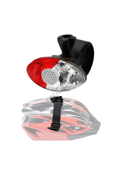 Hsgl Bisiklet Scooter Spor Ve Kask Icin Mavi Kırmızı Çakarlı Işık Mavi - Beyaz