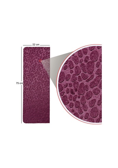 Tink Kaydırmaz Keçe Merdiven Matı 22x75 Cm Bordo