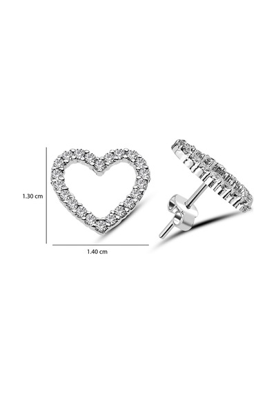 Kuyumcudukkani Kalp Figürü Zirkon Taşlı Mini Set -24039-w-w Beyaz