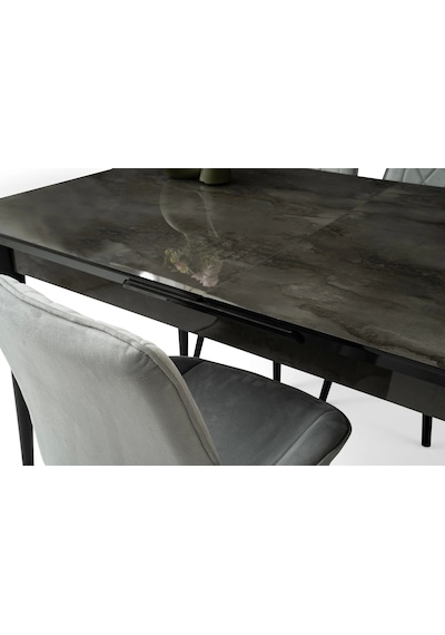 Kelebek Ortadan Açılır Büyüyen Yemek Masası Siyah Mermer Desen 70x120cm Siyah Mermer Kelebek Ortadan Açılır Büyüyen Yemek Masası Siyah Mermer Desen 70x120cm Siyah Mermer