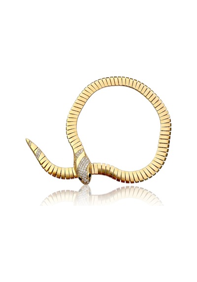 Orvessa Snake Altın Bileklik Sarı