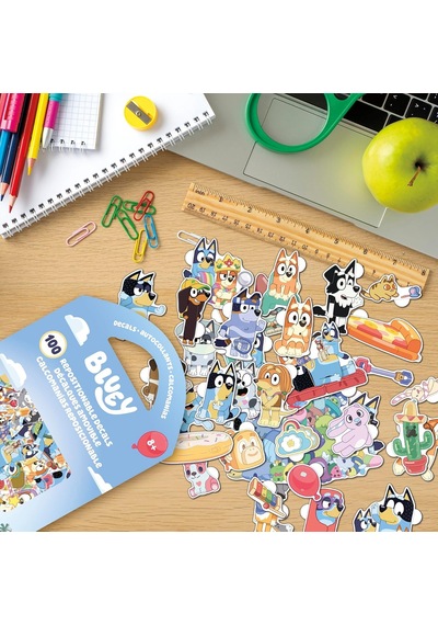 Bluey Decal Variety Pack 100'lü Paket Çıkartma Çeşitlilik Paketi