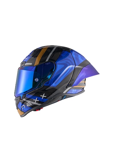 Nexx X.r3r Swırl Karbon Mavi Kask Mor