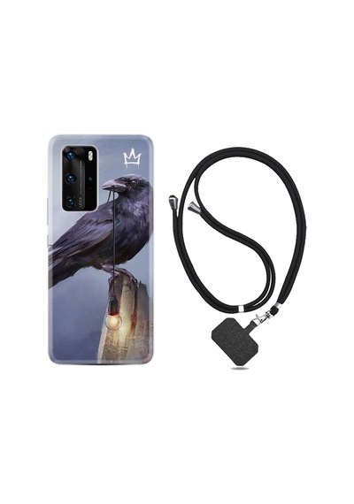 Huawei P40 Pro Kılıf Boyun Askılı King Crow 1670