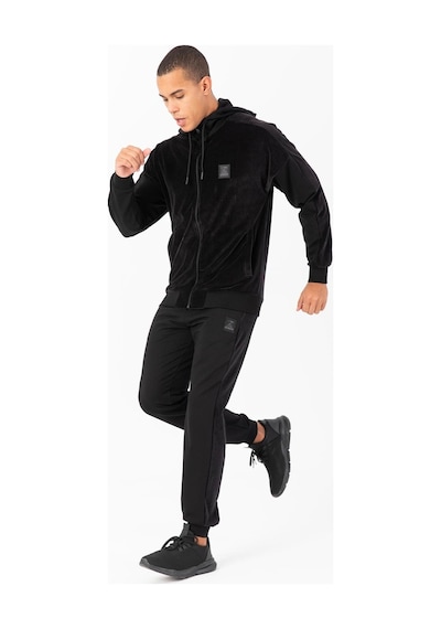 Maraton Sportswear Regular Erkek Ribana Paça Basic Siyah Eşofman Altı 21806 Siyah