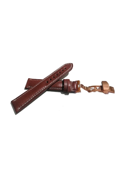 Fado Her Saate Uygun Kelebek Toka 20 Mm Hakiki Deri 482 Rose Toka Koyu Kahverengi