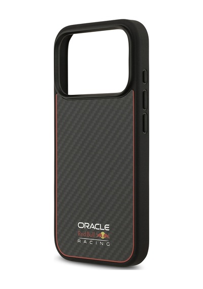 Apple Uyumlu iPhone 17 Pro Kılıf Redbull Lisanslı M-safe Şarj Özellikli Karbon Fiber Kevlar Kapak Siyah