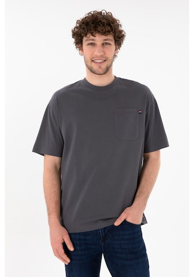 U.S. Polo Assn. Erkek Comfort Fit Bisiklet Yaka Antrasit Tişört 50305990-VR006