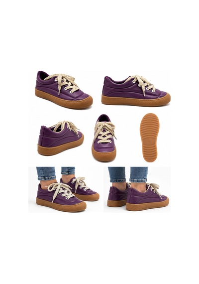 N Napa Shoe Np.7809.mor Deri Sneaker